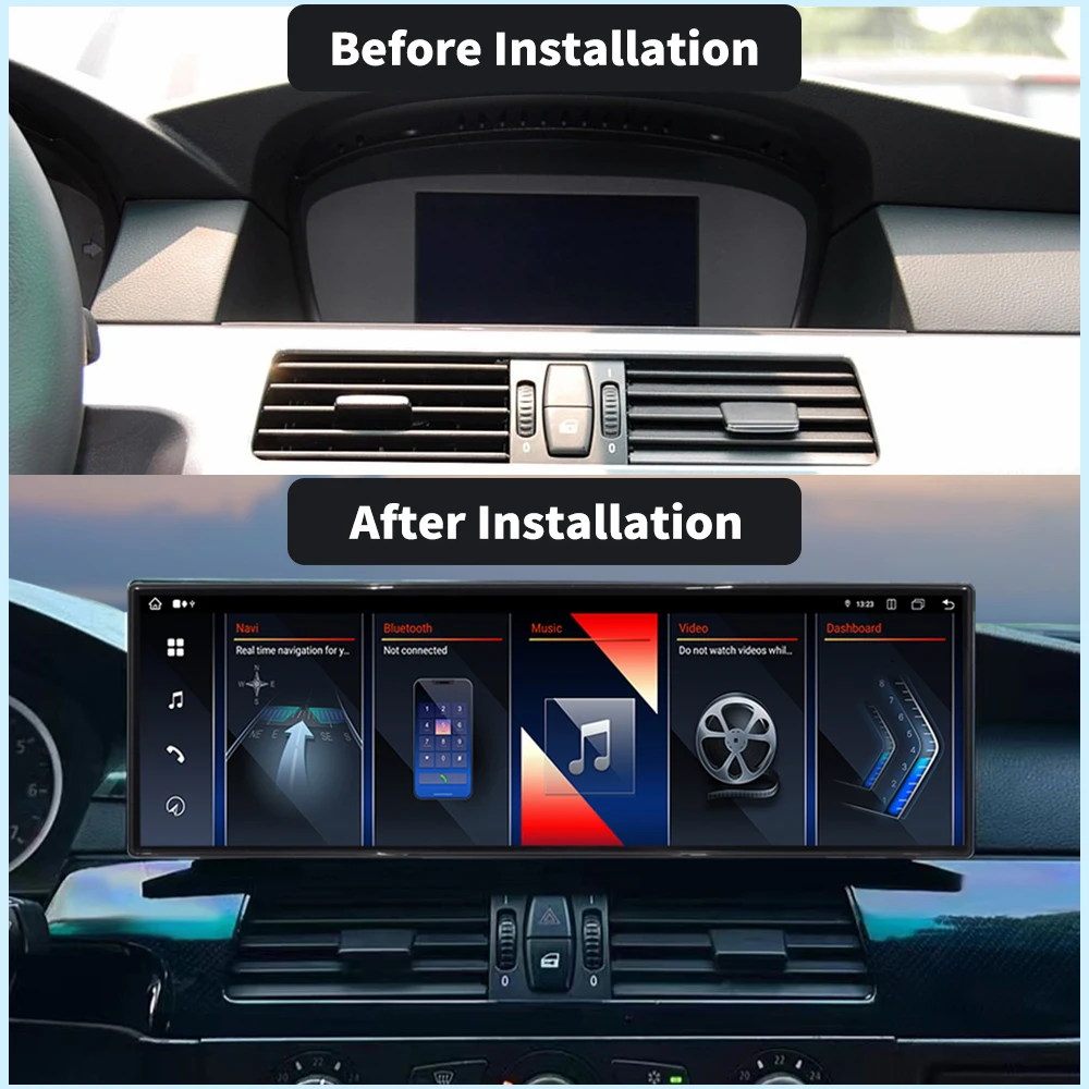 Фото Krando 14,9 ''Беспроводная Автомагнитола для BMW 3 серии E90 5 серии E60 2005 - 2012 Android 4G Wifi навигация GPS головное устройство №2