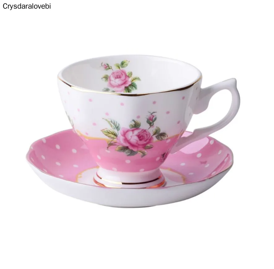 Bone China Coffee Cup Set Coffeeware Set 170ml  Black Tea Mug set Cups and Saucer English Tea pot set images - 6