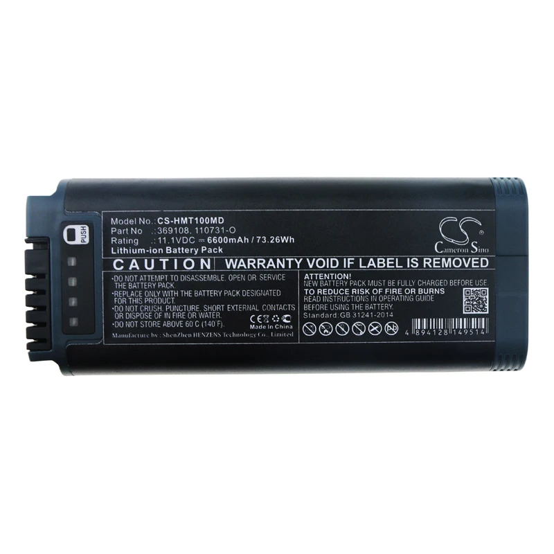 

Аккумулятор Cameron Sino 6600 мАч для Гамильтона C1 T1 MRI1 110731-O 369108