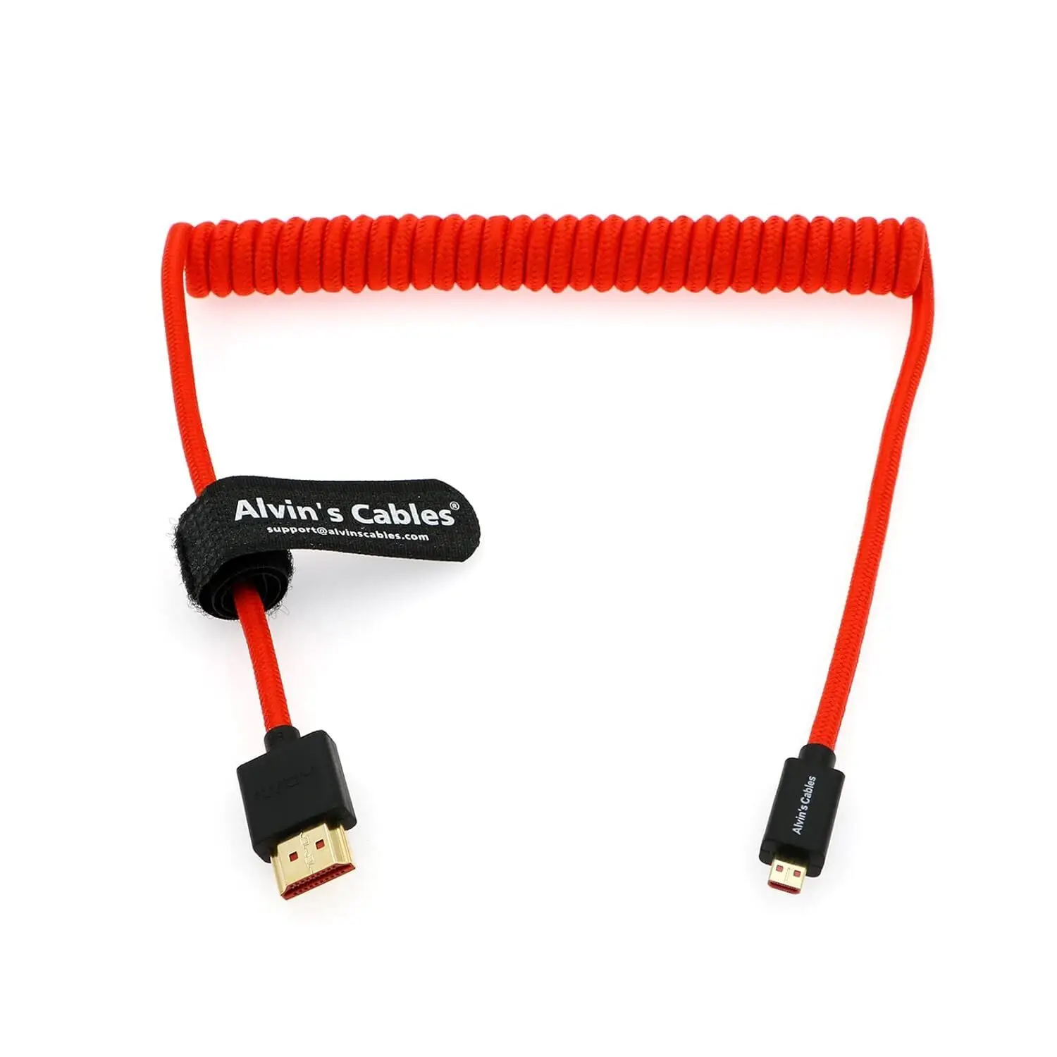 Фото Оплетеный спиральный кабель Micro HDMI на Full HDMI 8K 2.1 для Atomos Ninja V 4K 60P №4