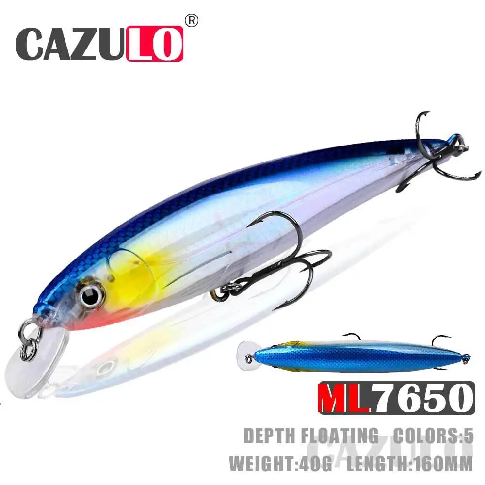 

Плавающая рыболовная приманка в виде гольяна, 40 г, воблер 160 мм, наживка с длинным броском, Аксессуары для рыбалки, искусственное рыболовное ...