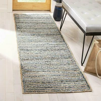 runner rug jute denim reversible handmade 2x8 feet braided rug rustic look rug
