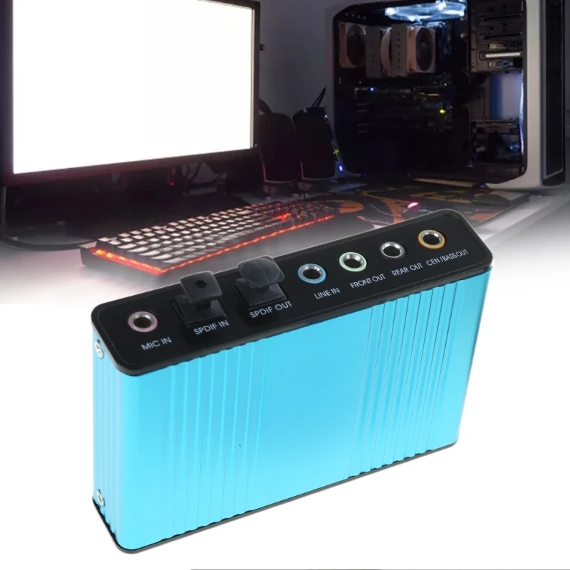 Звуковая карта 5.1/7.1 USB-аудио оптический адаптер 6-канальный вход/выход SPDIF