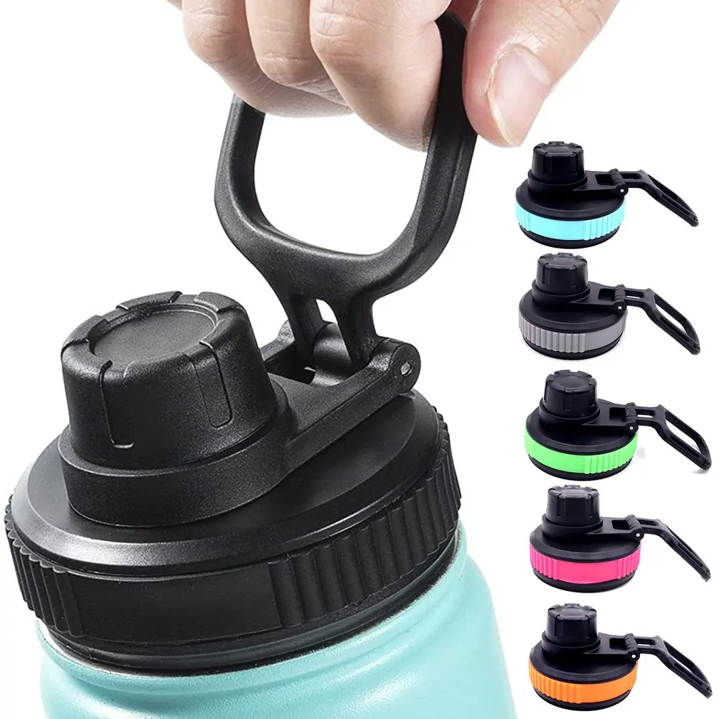 

Portable Sport Bottle Straw Flip Lid Cap For Wide Mouth Water Bottle Tpr Plastic Material 6 Color Can Choose