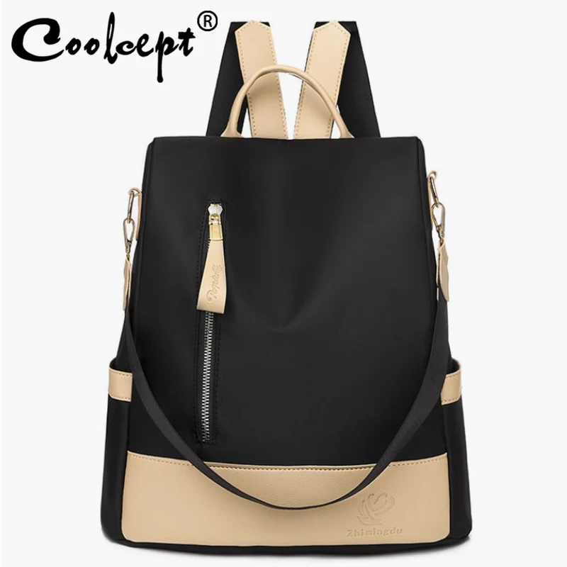 

Coolcept New Arrival Women'S Backpacks Shoulder Bag Canvas Autumn Owe Travel Bag Designer Zipper Ladies Casual Pouch