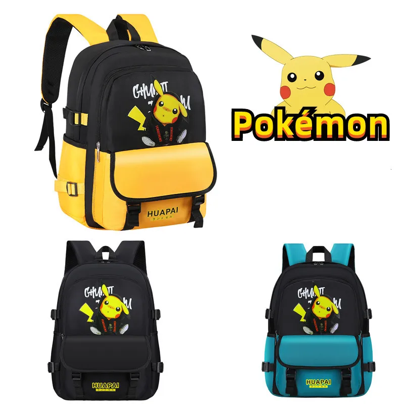 

New Pikachu Cute Backpack Pokémon Anime Cartoon Kawaii Space Schoolbag Boys and Girls 6-12 Years Old Creative Gift Wholesale
