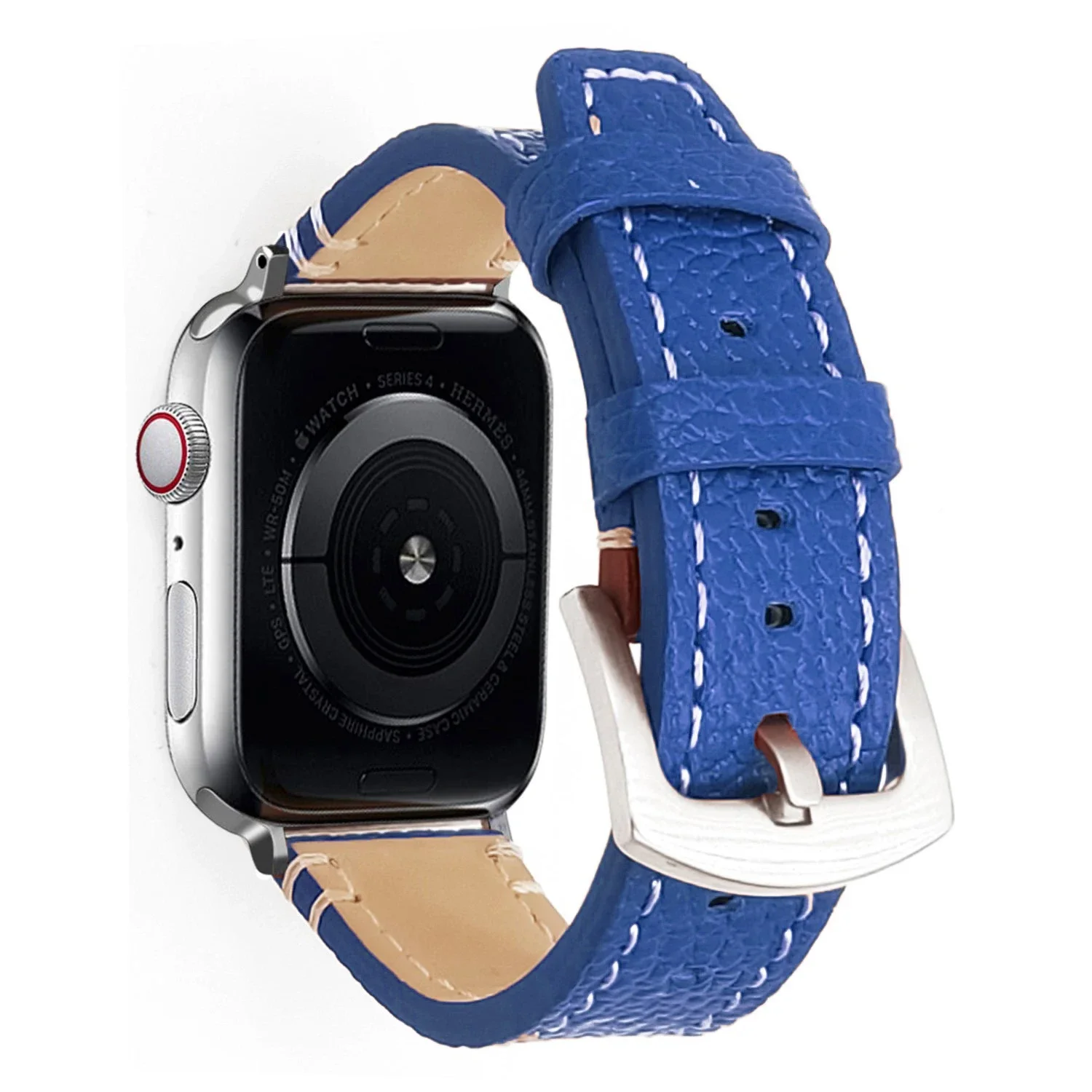 Фото Толстый кожаный ремешок-петля для Apple Watch 10 9 8 7 6 5 SE Ultra 49 мм Кожаный ремешок для часов iwatch 3 4 44 мм 45 мм Браслет №1