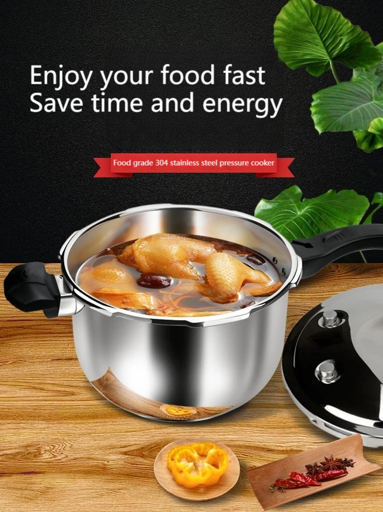 

Explosion-proof Thickened 304 Stainless Steel Pressure Cooker General Use For Gas And Induction Cooker Highland Cooking Cookware