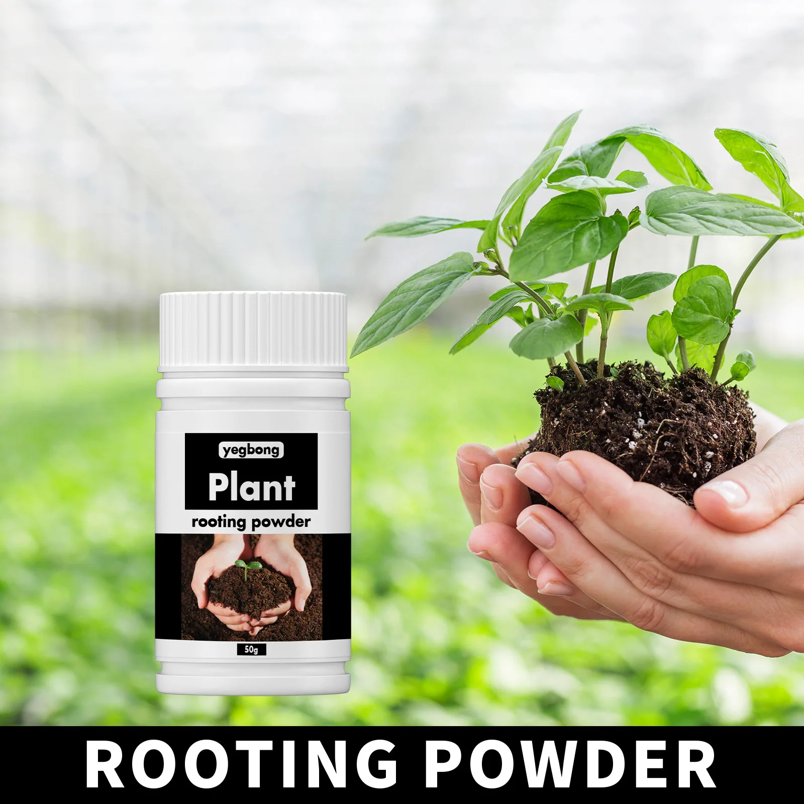

50g Powder Rooting Hormone for Cuttings Enhancer Promote Root Growth for Seedlings Starts Potting Soil Fertilizer Dropshipping