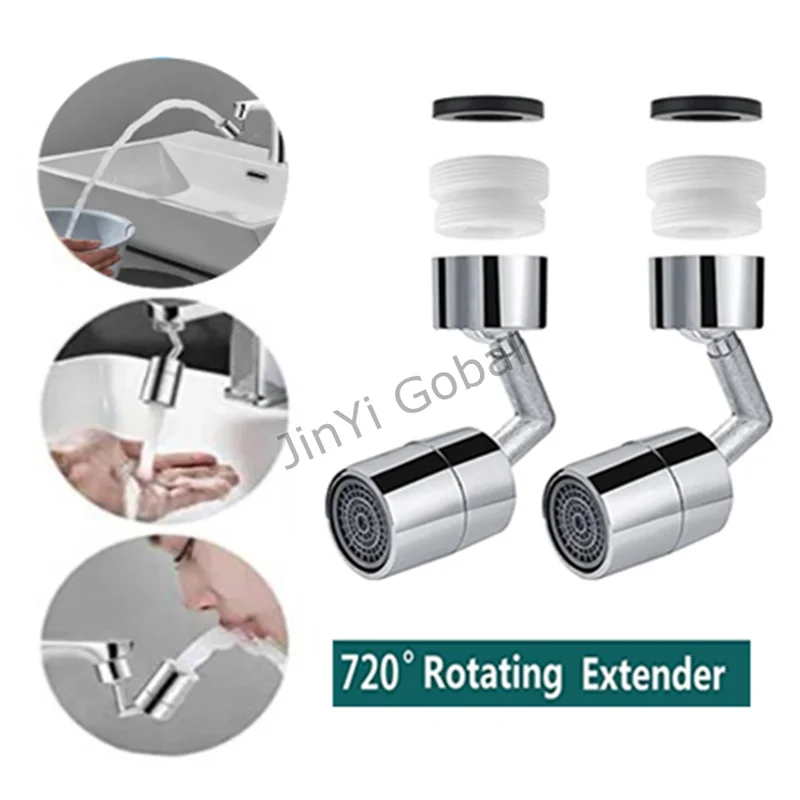 720° Swivel Faucet Extender Aerator Splash-proof Swivel Faucet Bubbler 22/24mm Kitchen Tap Adapter Water Saving Nozzle Sprayer