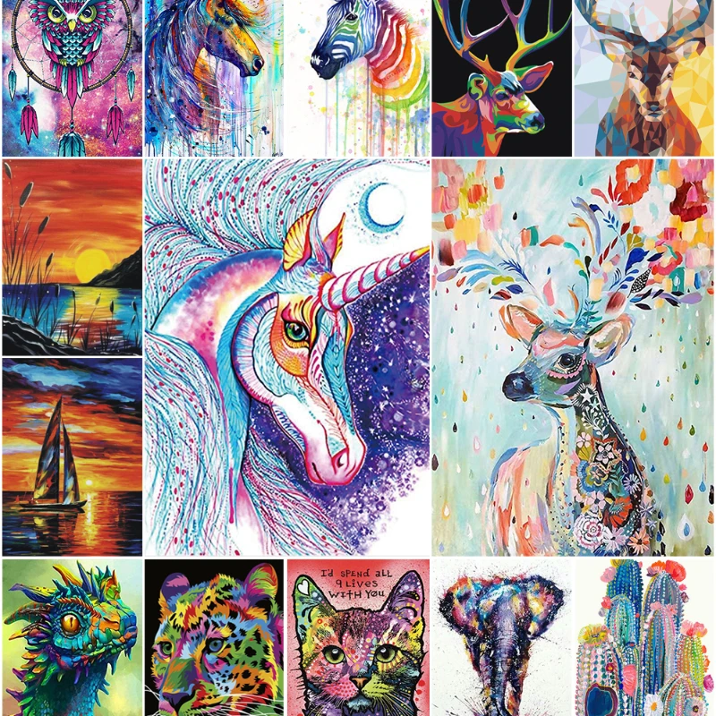 

Алмазная 5d-картина «сделай сам», мозаика из серии с разноцветными животными, полная вышивка, картина, вышивка, набор для рукоделия, домашний декор, подарок