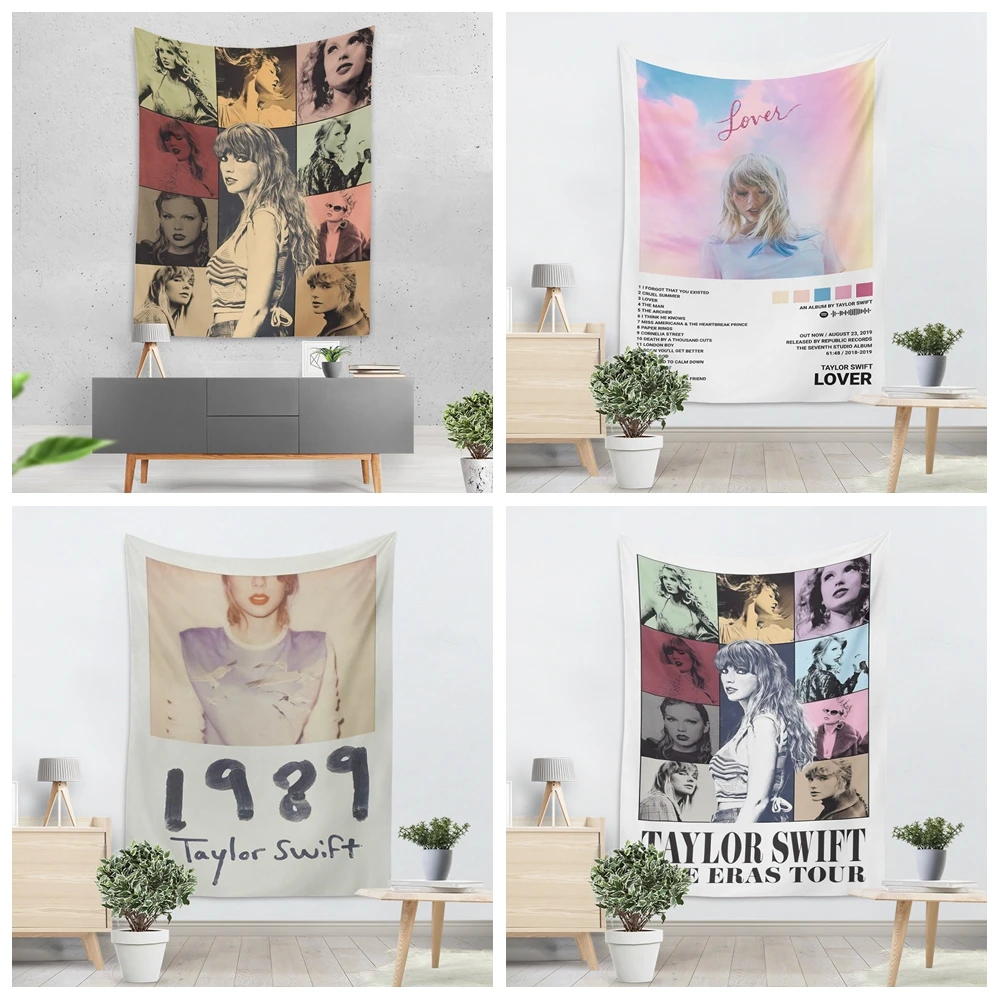

Настенный Гобелен известной певицы, Розовый Настенный декор, аниме настенный гобелен для декора комнаты, эстетическое настенное одеяло, фон