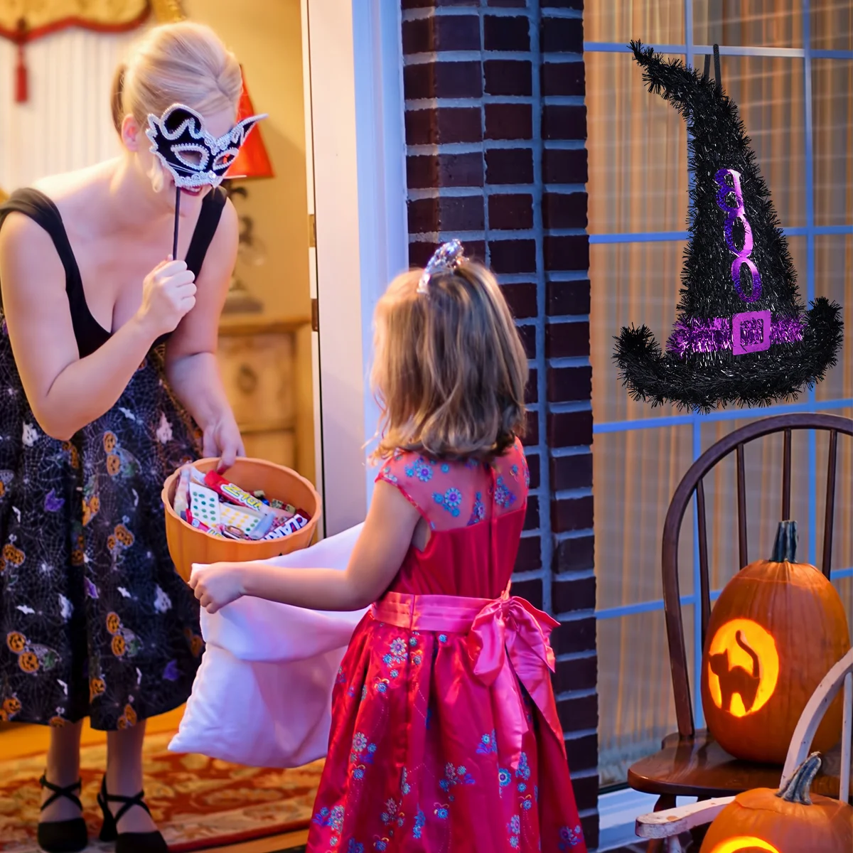 

Witchhat Hanging Hangings Wall Decorations Hats Ornament Partydecoration Pendants Decor Tinseloutdoor Pendant Ornaments Costume