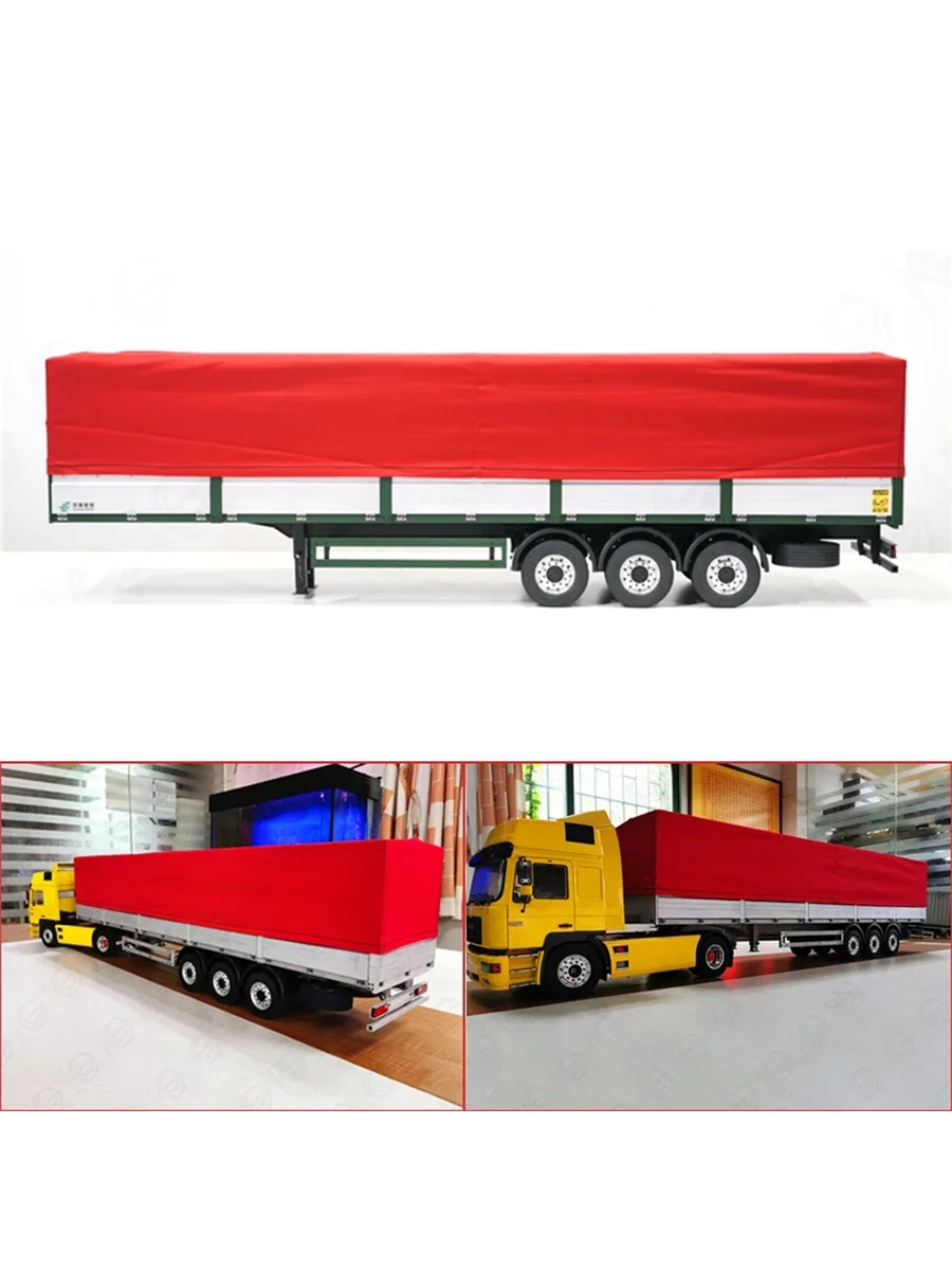 

Tow Fence Semi-hanging Metal Tarpaulin All-aluminum Upgrade Kit For 1/14 Tamiya RC Truck Trailer Tipper For Scania MAN Car Parts