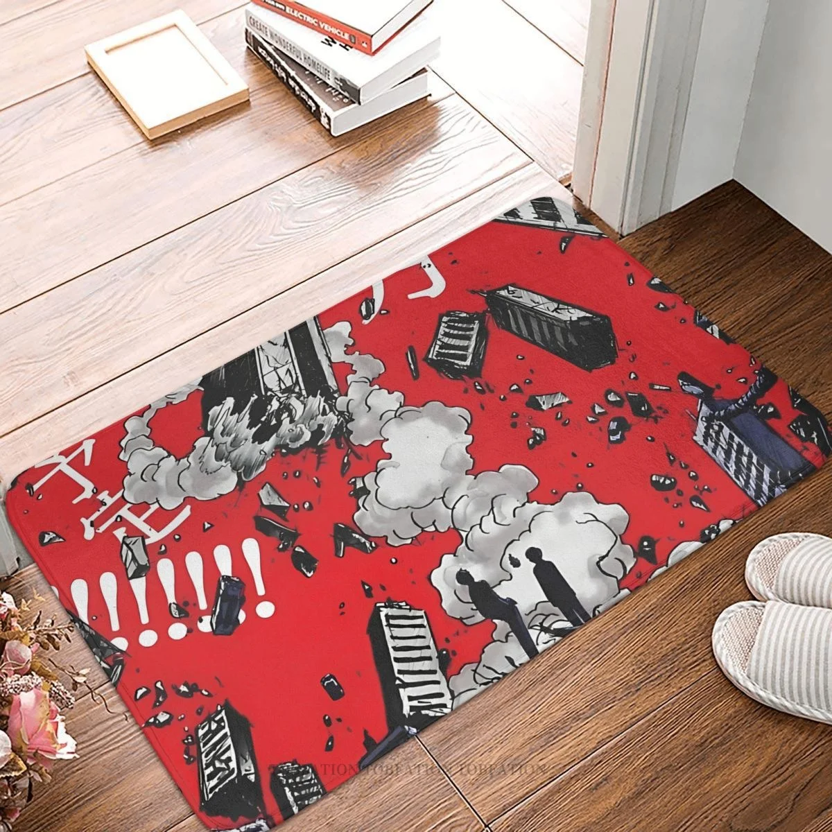 

Comic Mob Psycho 100 Kitchen Non-Slip Carpet Kota Runtuh Flannel Mat Welcome Doormat Floor Decor Rug