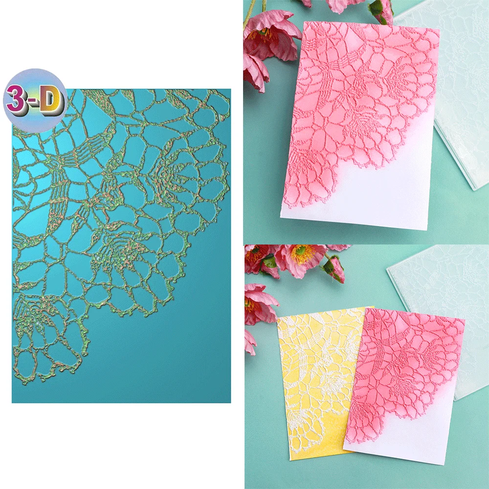 Папка с 3D-тиснением Doily и подходящие штампы для добавления текстурированных