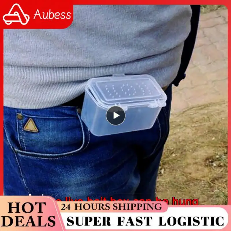 

Hanging Waist Multi-function Fishing Bait Box Portable Fishing Bait Storage Case Breathable Insect Live Bait Box Bait Box