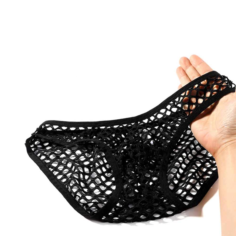 Сексуальные мужские сетчатые прозрачные трусы с низкой посадкой дышащие летние