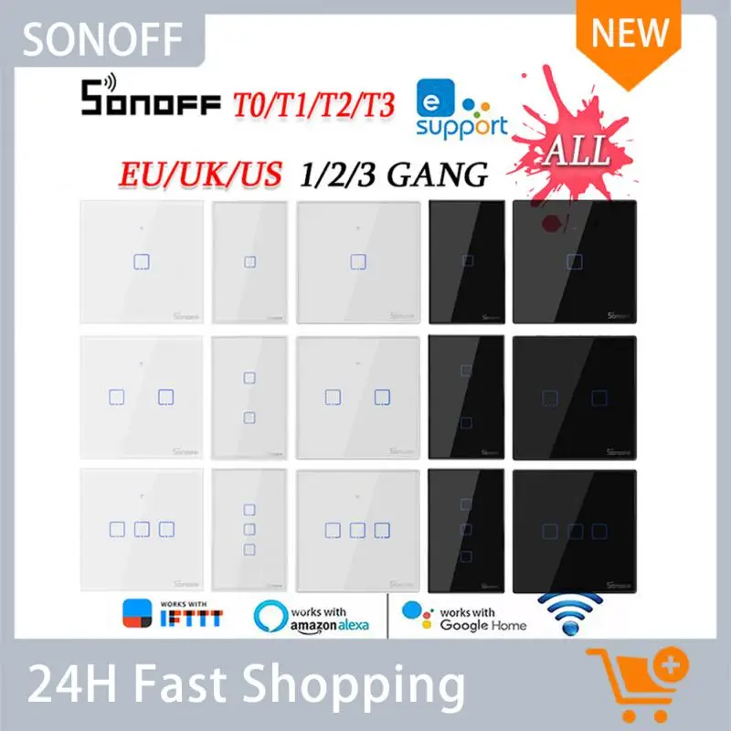 

Умный светильник ель SONOFF T1/T2/T3/T0 с поддержкой Wi-Fi