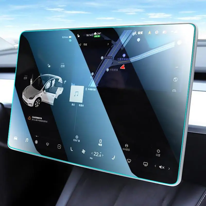 

Защитная пленка для экрана из закаленного стекла для Tesla Model 3 Y, аксессуары для интерьера с центральным контролем, HD 4K, матовая закаленная пленка с антибликовым покрытием