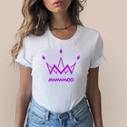 Летние футболки с коротким рукавом, рубашки Mamamoo Kpop, женская одежда в стиле Харадзюку, женские футболки, Прямая поставка