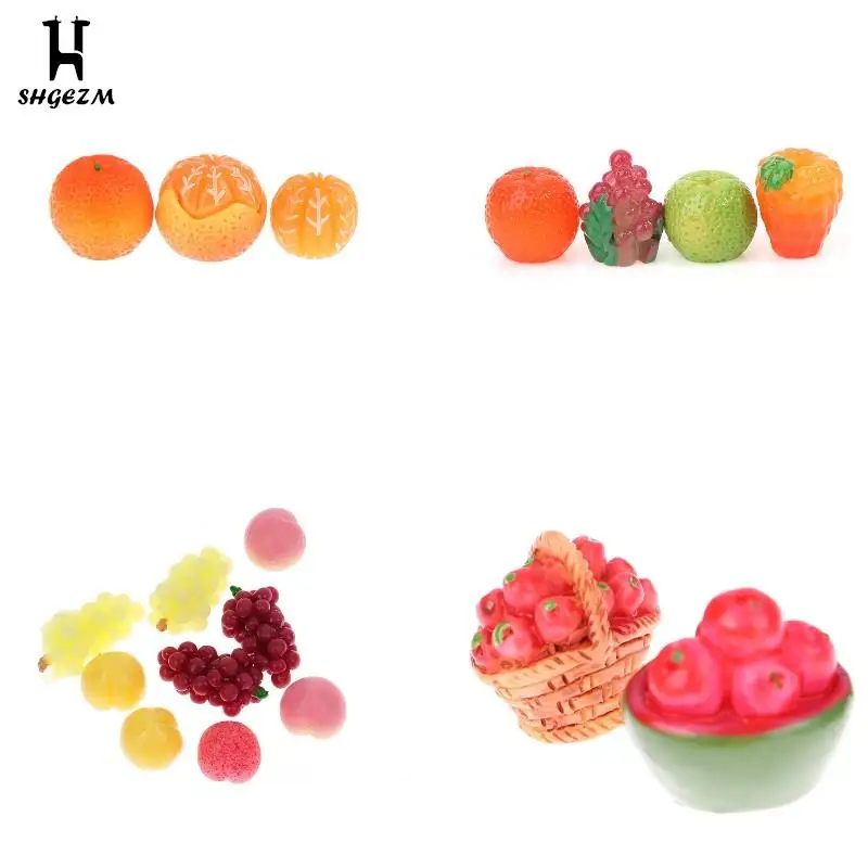 

Doll House Mini Bag Gourmet Mini Simulation Fruit And Vegetable Children's Dollhouse Vegetable Bamboo Basket Micro Accessories