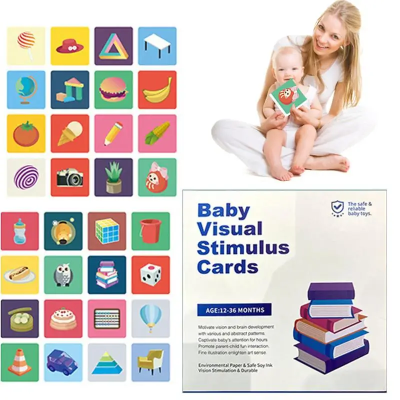 

16 шт., детские контрастные черно-белые флэш-карты на возраст 0-3 года