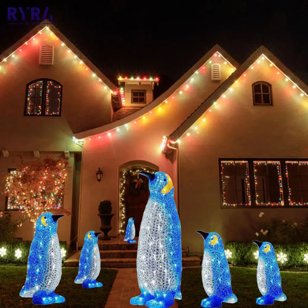 

Подставка для пингвина, ворсовые огни, садовая водонепроницаемая лампа для газона, Светильники для пингвина светодиодный подставка для пин...