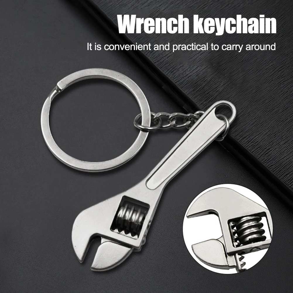 

Mini Cute Wrench Keychain Portable Car Metal Spanner Utility Pocket Clasp Wrench Hammer Plier Ruler Men's Gift Car Bag Keyring