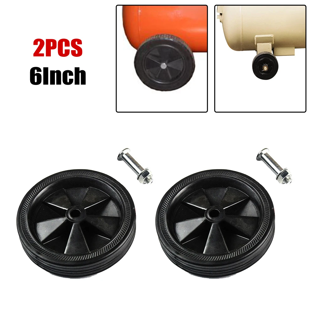 

Air Compressor Accessories Caster Wheels 5-6In Shock Absorption Non-Slip Silent Air Tool Fittings Caster Wheels
