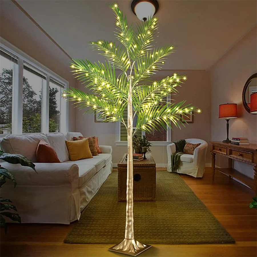 2 1 м 650 Φ освещенное искусственное пальмовое дерево для внутреннего дворика с
