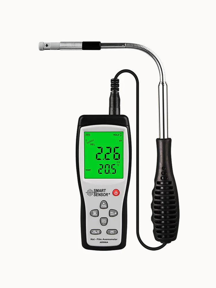 

AR866A 0-30m/s Hot Wire Thermo-Anemometer Tester Digital Air Flow Velocity Meter Price with USB wind speed measuring devic