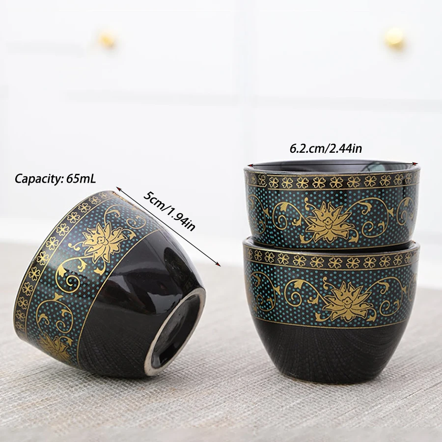 Автоматический Вращающийся Чайный Сервиз С Цветочным Графитом Семейный