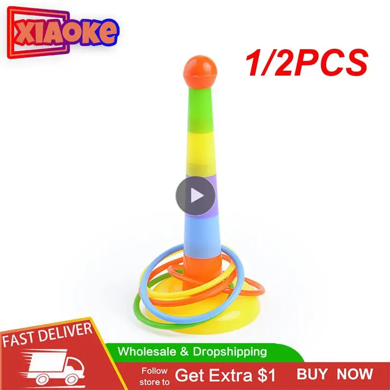 

1/2PCS Interesting Mini Iron Ring Toys, Suitable for Parrots Intellectual Development Games, Colorful Ring Bird Activity