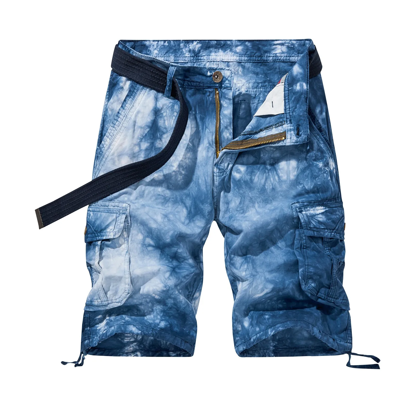 

Мужские брюки до колен, летние базовые шорты со множеством карманов, мужские повседневные камуфляжные свободные шорты-карго со средней талией, новинка 2023