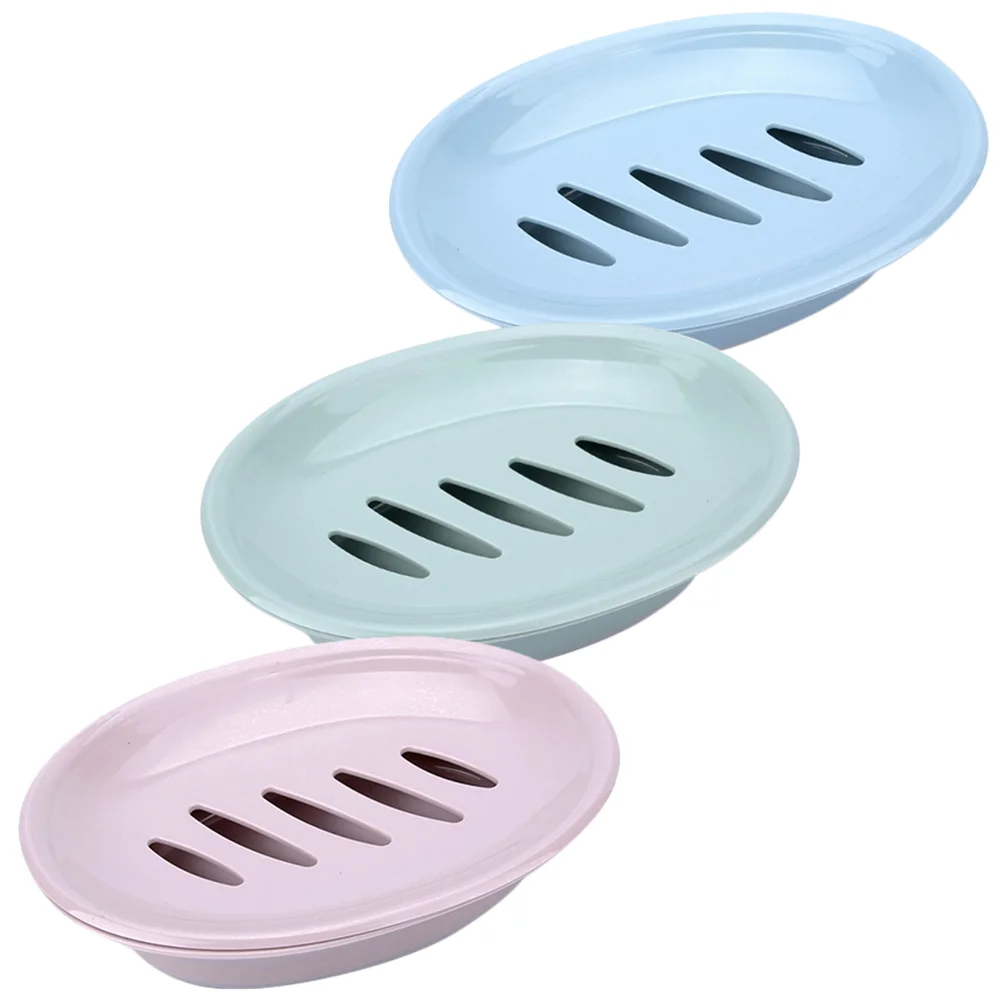 

3Pcs Dual Layer Double Layer Bathroom Self-Draining Bathroom Soap Holder Soap Dish For Shower Soap Dishes For Bathroom