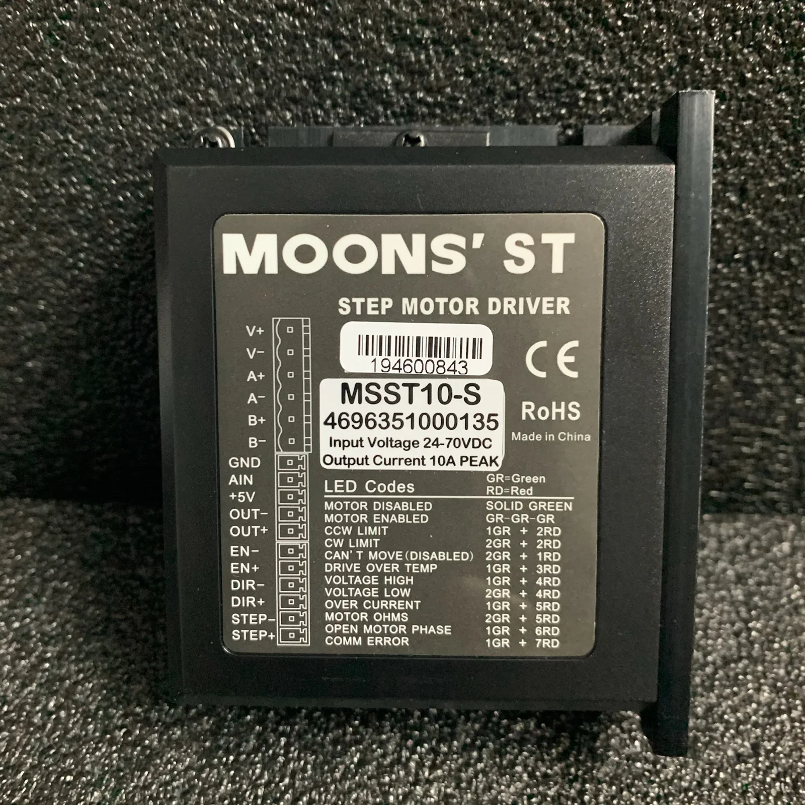 Фото Шаговый драйвер MOONS' MOONS' MSST10-S-LH02 MSST10-S №1