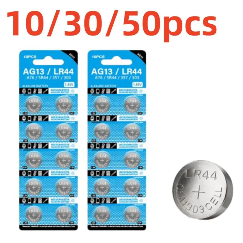 Щелочная батарея AG13 LR44 A76 357 357A LR1154 SR1154 SR44 1 55 В для часов калькулятора