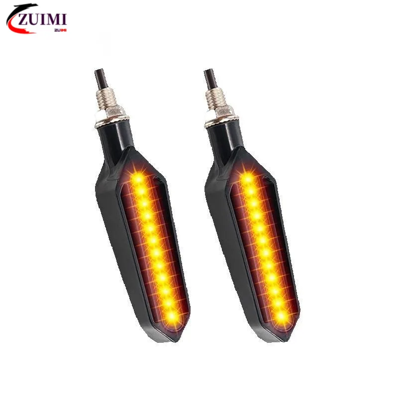 

4pcs LED Motorcycle Turn Signals Lights Universal Water Flowing Indicator Arrow Blinker Lamps 12V