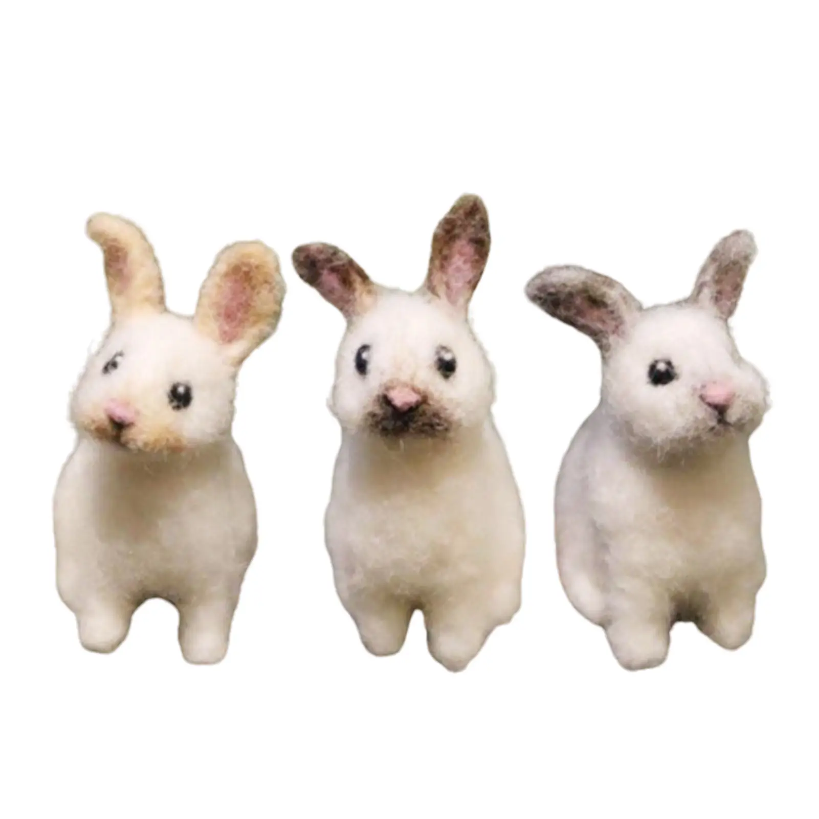 

Needle Felted Baby BunnyDIY Easter Felt Rabbit Decorations Handmade DIY Needle Felt Rabbit Animal Dolls Easter Decoration