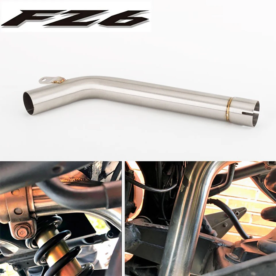 Для Yamaha FZ6 FZ-6 FZ 6 S2/FAZER 2004-2011 модифицированный глушитель выхлопной трубы мотоцикла среднего звена FZ6 DECAT Для Yamaha FZ6 FZ-6 FZ 6 S2/FAZER 2004-2011 модифицированный глушитель выхлопной трубы мотоцикла среднего звена FZ6 DECAT