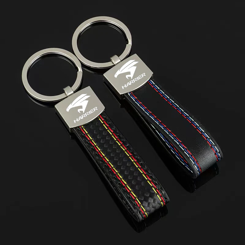 

Laser engraved keychain Premium leather keychain for Toyota Harrier Corolla 2008 Avensis Rav4 accessories