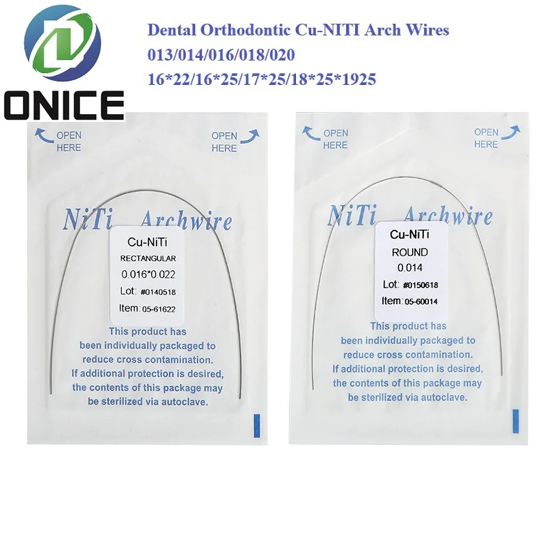 10 пакетов ONICE ортодонтические дуги Cu-NiTi форма Damon стоматологическая
