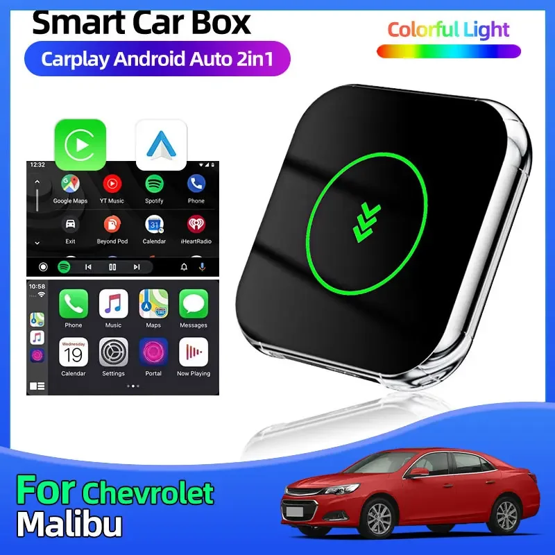 1 шт. Auto Smart TV Box Carplay AI Android 13 Беспроводные автомобильные аксессуары для iphone Телефон