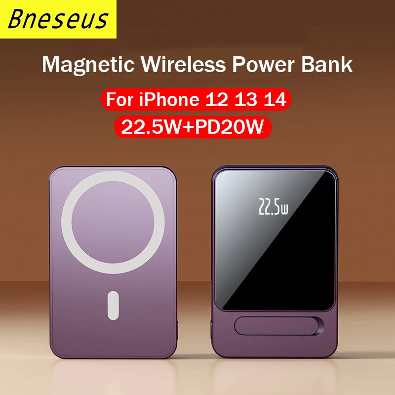 

Portable Power Bank 15W Fast Magnetic Wireless Charger 10000mAh External Auxiliary Battery Pack For Apple iphone12 13 14 Pro Max