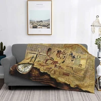 ancient egyptian civilization pattern blanket flannel print african cartoon breathable soft blanket bed outdoor bedspread