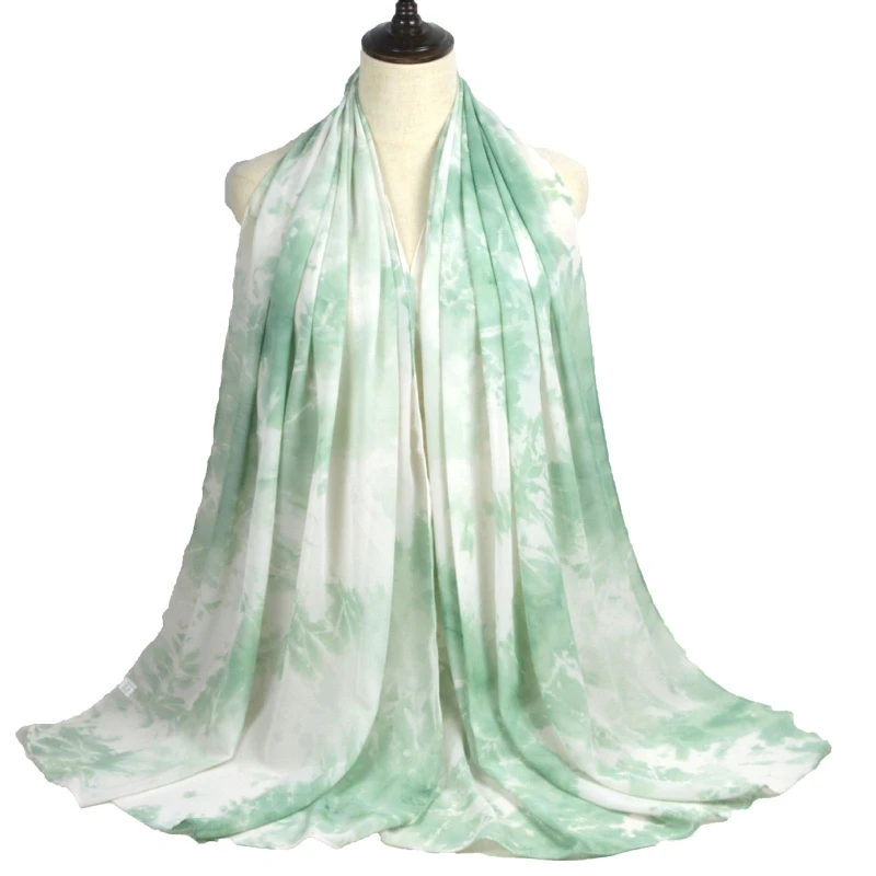 

Tie Dye Chiffon Scarf Ombre Shawl Wrap Marbling Pashmina Stole Muslim Snood T8NB