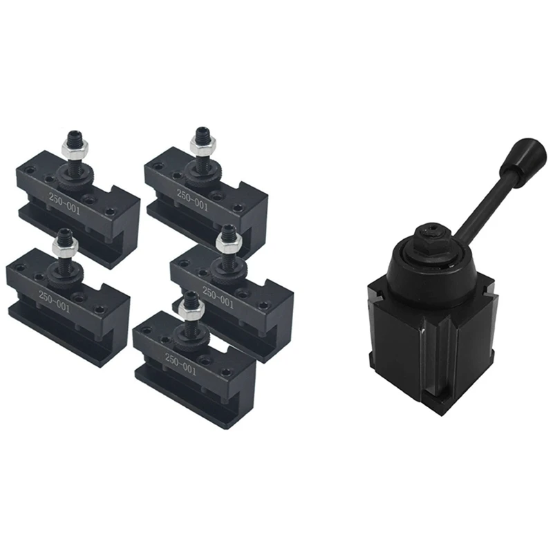 

6 PCS Wedge Quick Change Tool Kit Tool Kit Lathe Tool Holder 250-000 And 250-001