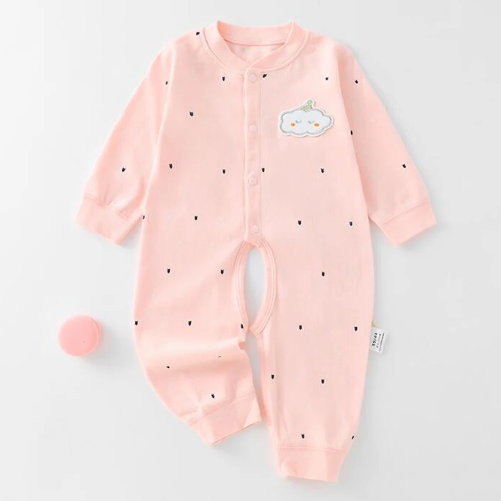 Одежда для новорожденных хлопковые детские комбинезоны с длинным рукавом весна