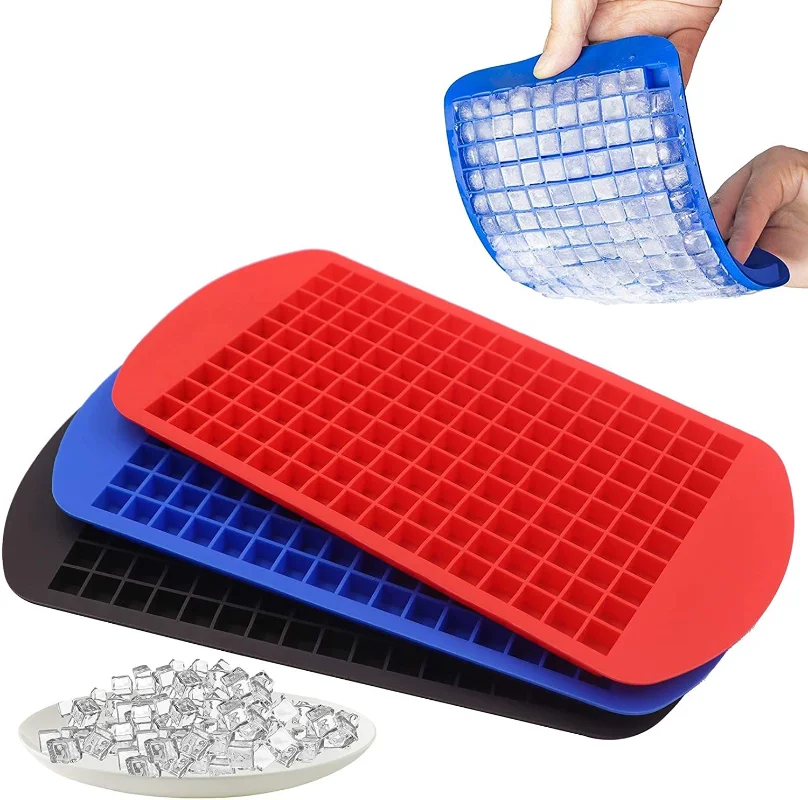 

160 Grid Food Grade Silicone Ice Grid Infant Complementary Food Silicone Mold Self-made Square Ice Block Mold